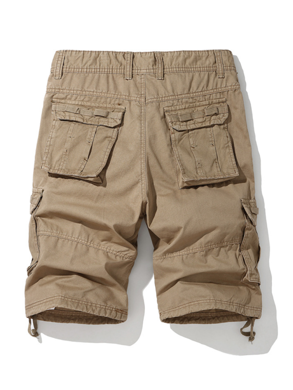 Vintage-Inspired Men's Utility Shorts Overalls with Ample Pocket Space