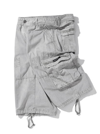 Vintage-Inspired Men's Utility Shorts Overalls with Ample Pocket Space