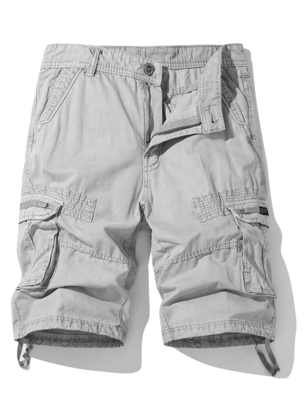 Vintage-Inspired Men's Utility Shorts Overalls with Ample Pocket Space