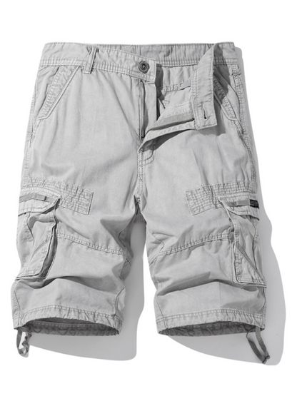 Vintage-Inspired Men's Utility Shorts Overalls with Ample Pocket Space