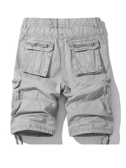 Vintage-Inspired Men's Utility Shorts Overalls with Ample Pocket Space