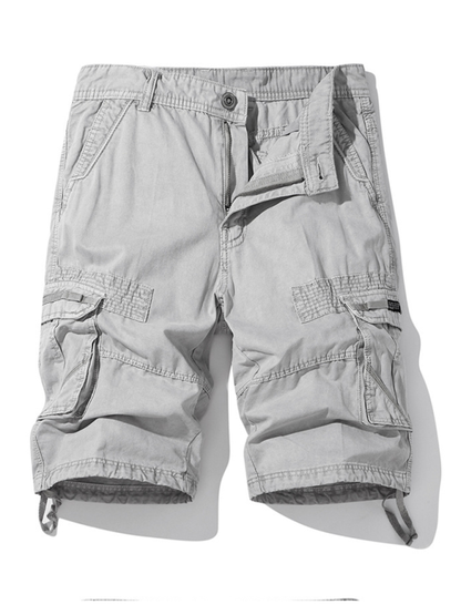 Vintage-Inspired Men's Utility Shorts Overalls with Ample Pocket Space