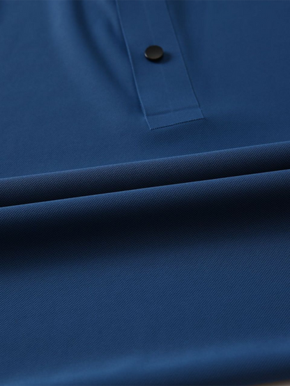 Ultra-Comfort Men's Quick-Dry Ice Silk Polo Shirt - High Elasticity & Non-Marking Short Sleeve for Effortless Style