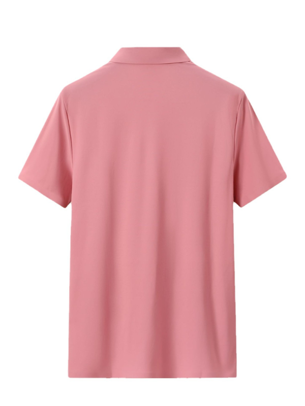 Ultra-Comfort Men's Quick-Dry Ice Silk Polo Shirt - High Elasticity & Non-Marking Short Sleeve for Effortless Style