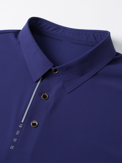 Ultimate Comfort Ice Silk Polo Shirt for Men - High Elasticity, Breathable & Non-Marking