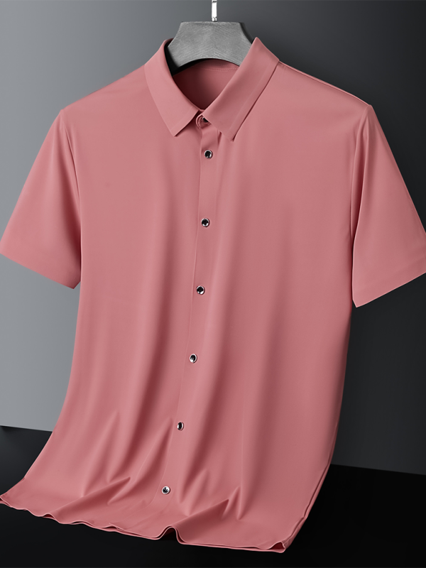 Men's Premium Lightweight Ice Silk Stretchable Short Sleeve Shirt