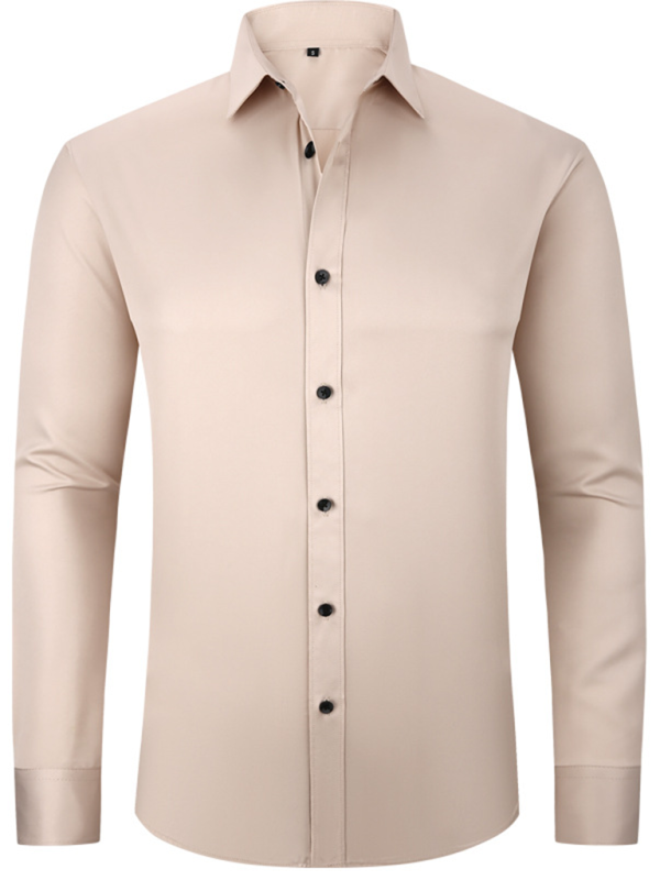 Elegantly Crafted Men's Wrinkle-Free Long-Sleeve Shirt for Effortless Style