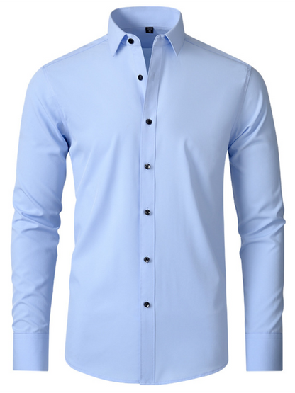 Elegantly Crafted Men's Wrinkle-Free Long-Sleeve Shirt for Effortless Style