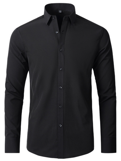 Elegantly Crafted Men's Wrinkle-Free Long-Sleeve Shirt for Effortless Style