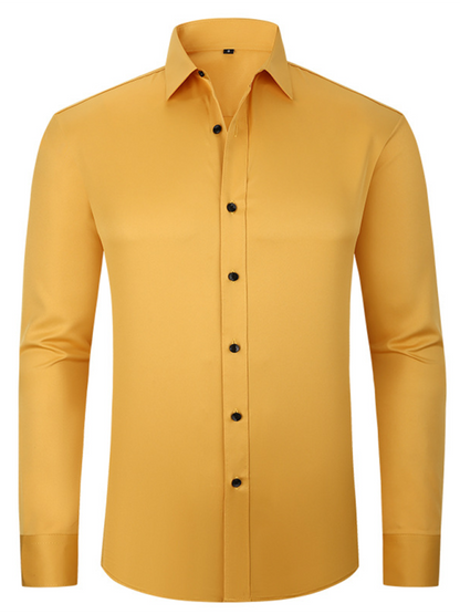 Elegantly Crafted Men's Wrinkle-Free Long-Sleeve Shirt for Effortless Style