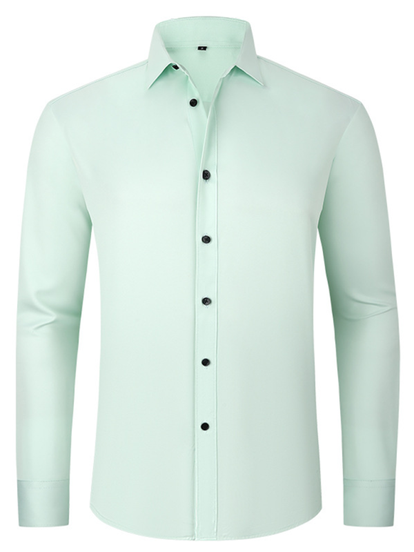 Elegantly Crafted Men's Wrinkle-Free Long-Sleeve Shirt for Effortless Style