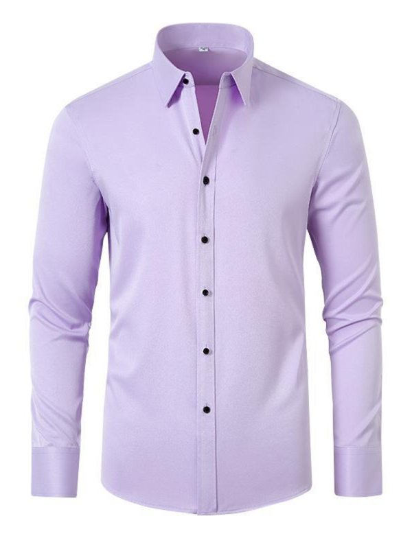 Elegantly Crafted Men's Wrinkle-Free Long-Sleeve Shirt for Effortless Style