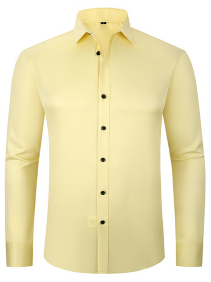 Elegantly Crafted Men's Wrinkle-Free Long-Sleeve Shirt for Effortless Style