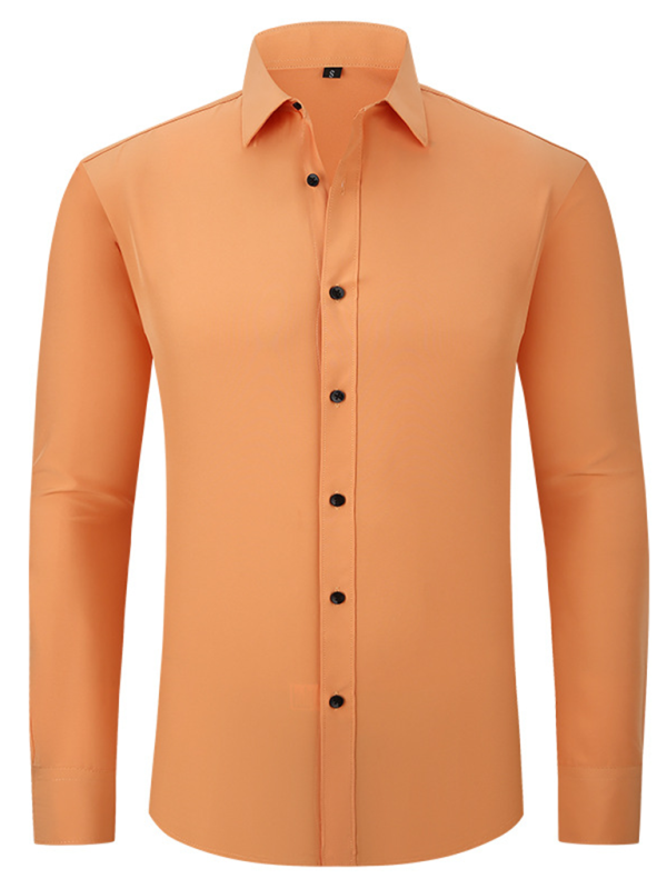 Elegantly Crafted Men's Wrinkle-Free Long-Sleeve Shirt for Effortless Style