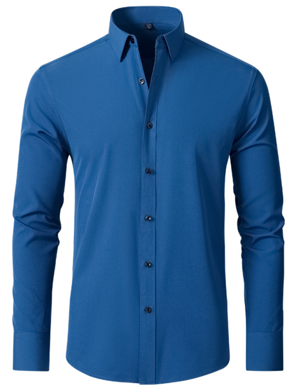 Elegantly Crafted Men's Wrinkle-Free Long-Sleeve Shirt for Effortless Style