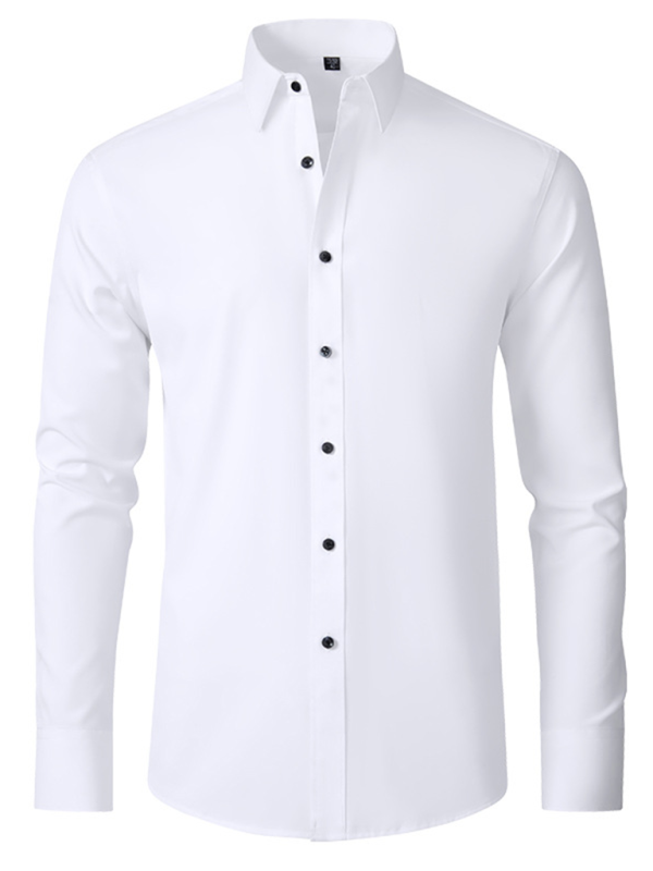 Elegantly Crafted Men's Wrinkle-Free Long-Sleeve Shirt for Effortless Style