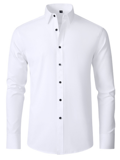 Elegantly Crafted Men's Wrinkle-Free Long-Sleeve Shirt for Effortless Style