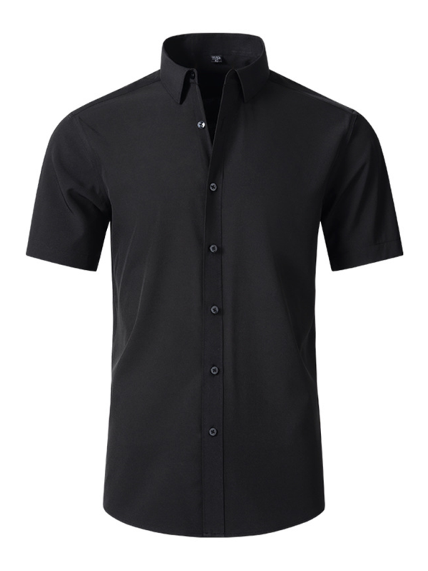 Effortlessly Chic: Men's Wrinkle-Resistant Short-Sleeve Shirt for All Seasons