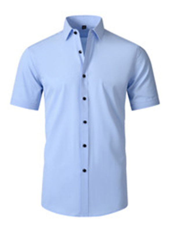 Effortlessly Chic: Men's Wrinkle-Resistant Short-Sleeve Shirt for All Seasons