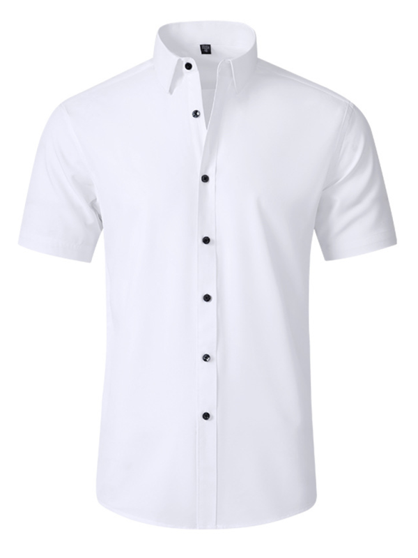 Effortlessly Chic: Men's Wrinkle-Resistant Short-Sleeve Shirt for All Seasons