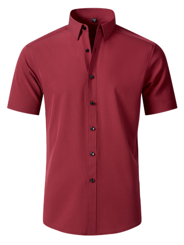 Effortlessly Chic: Men's Wrinkle-Resistant Short-Sleeve Shirt for All Seasons