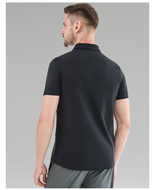 Breathable Men's Polo Shirt - Sleek Short-Sleeved Casual Top for Effortless Spring-Summer Style