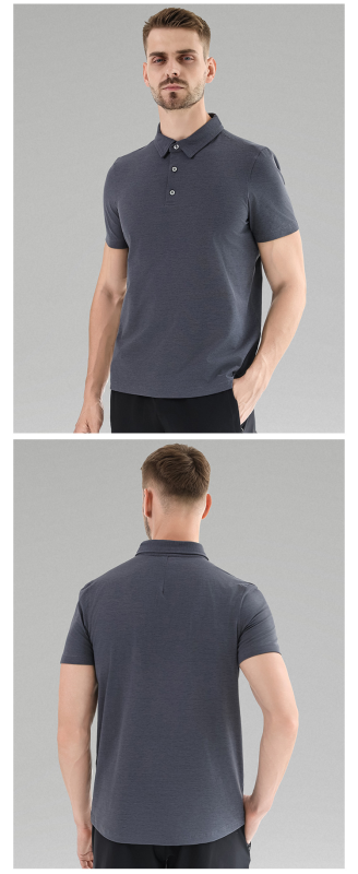 Breathable Men's Polo Shirt - Sleek Short-Sleeved Casual Top for Effortless Spring-Summer Style