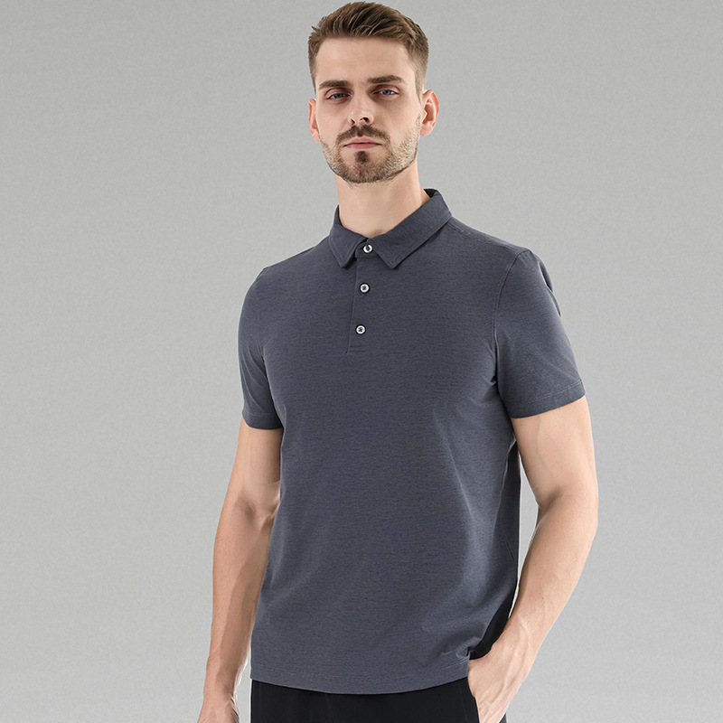 Breathable Men's Polo Shirt - Sleek Short-Sleeved Casual Top for Effortless Spring-Summer Style