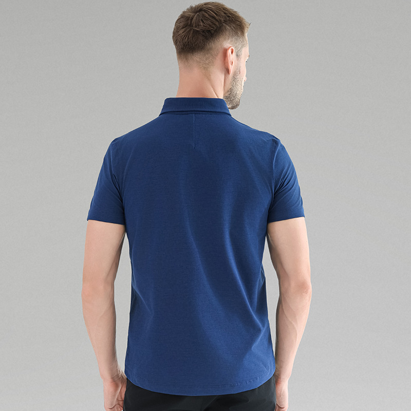 Breathable Men's Polo Shirt - Sleek Short-Sleeved Casual Top for Effortless Spring-Summer Style