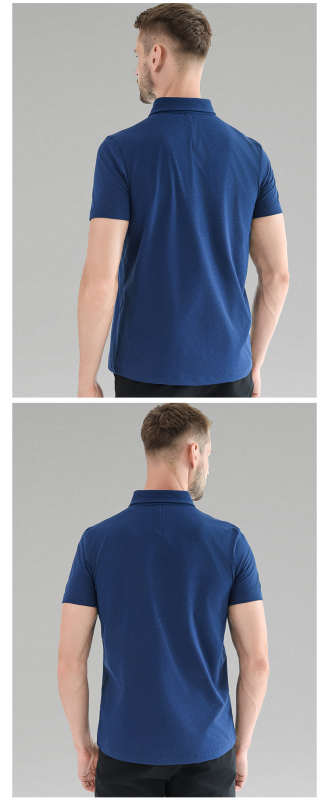 Breathable Men's Polo Shirt - Sleek Short-Sleeved Casual Top for Effortless Spring-Summer Style