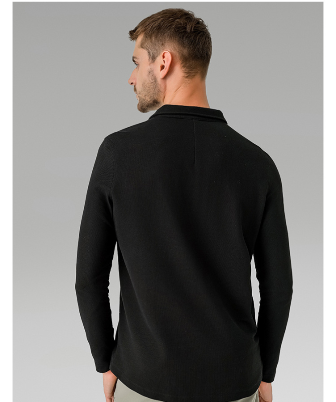 Ultimate Men's Versatile Long-Sleeve Polo: Breathable, Quick-Drying Sports Top for All Seasons