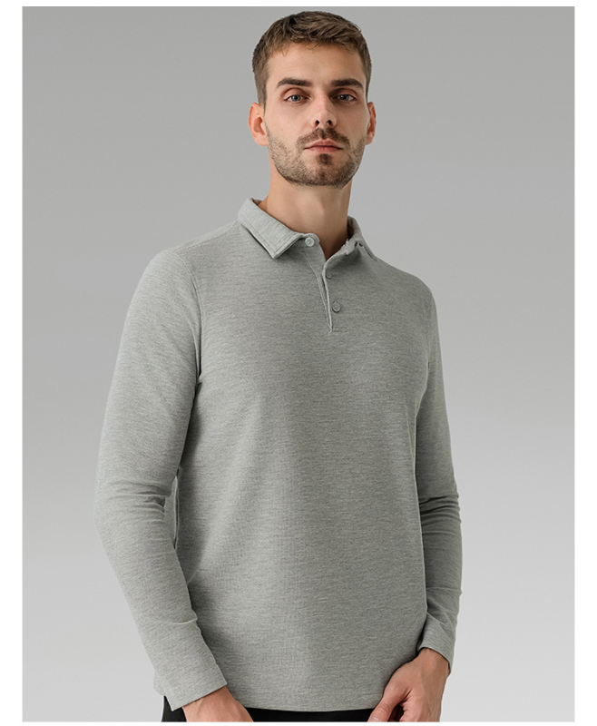 Ultimate Men's Versatile Long-Sleeve Polo: Breathable, Quick-Drying Sports Top for All Seasons