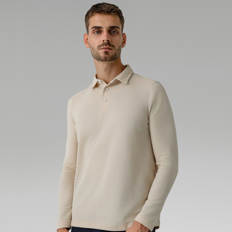 Ultimate Men's Versatile Long-Sleeve Polo: Breathable, Quick-Drying Sports Top for All Seasons