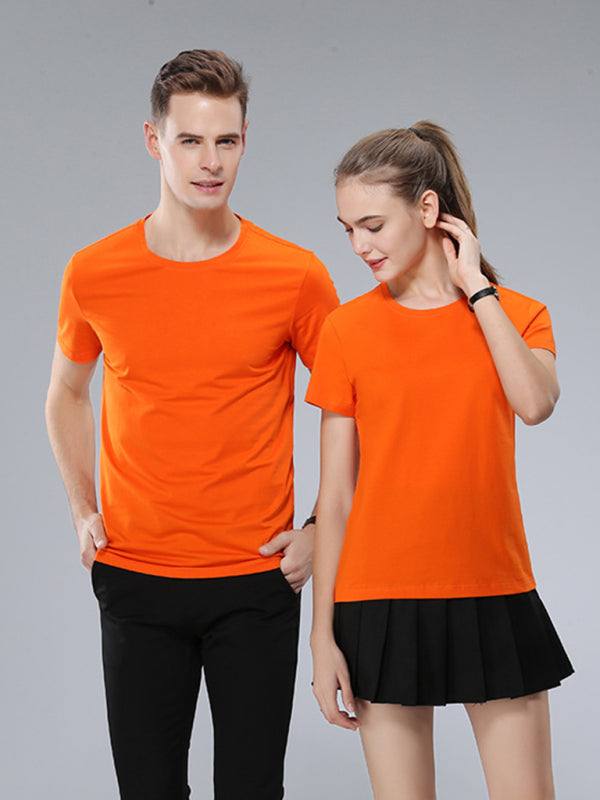 Unisex Essential Solid Color Tees - Comfortable & Versatile Short-Sleeved T-Shirts for Spring & Summer