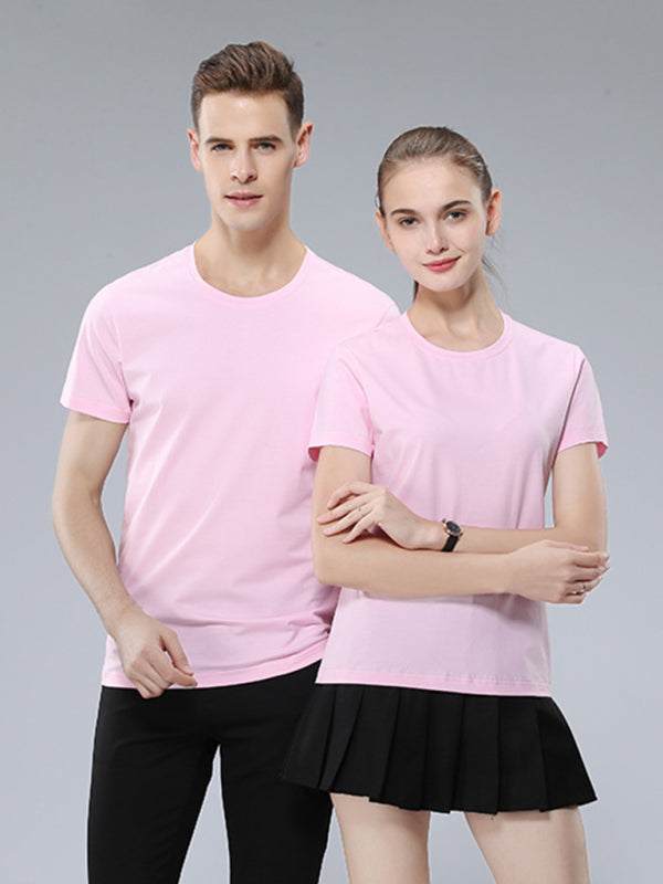 Unisex Essential Solid Color Tees - Comfortable & Versatile Short-Sleeved T-Shirts for Spring & Summer