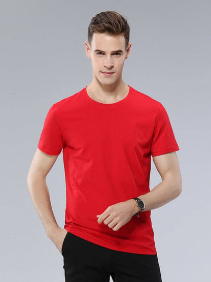 Unisex Essential Solid Color Tees - Comfortable & Versatile Short-Sleeved T-Shirts for Spring & Summer