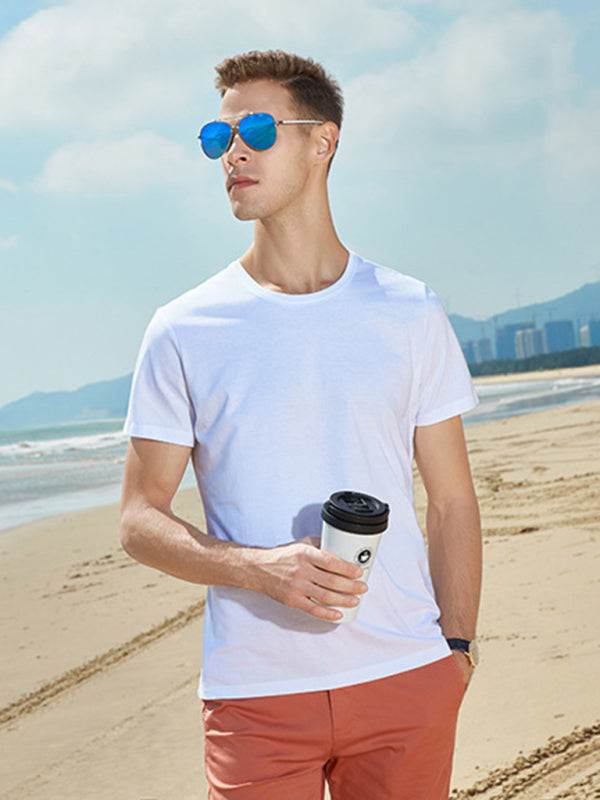 Unisex Essential Solid Color Tees - Comfortable & Versatile Short-Sleeved T-Shirts for Spring & Summer